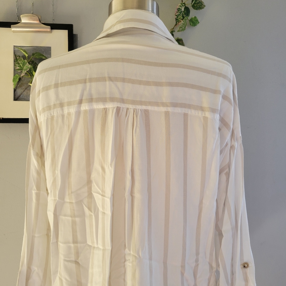 Anthropologie Maeve Sandbridge Button Down Tie‎ Front Top XS - Picture 7 of 16